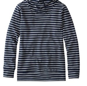 Stripped turtleneck hoodie